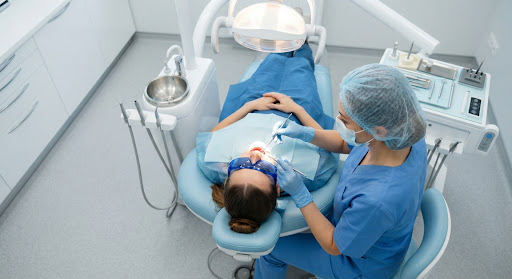 Patient in dental clinic consultation