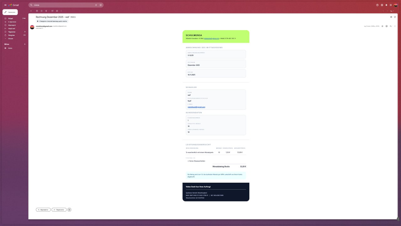 Schulmensa screenshot 3